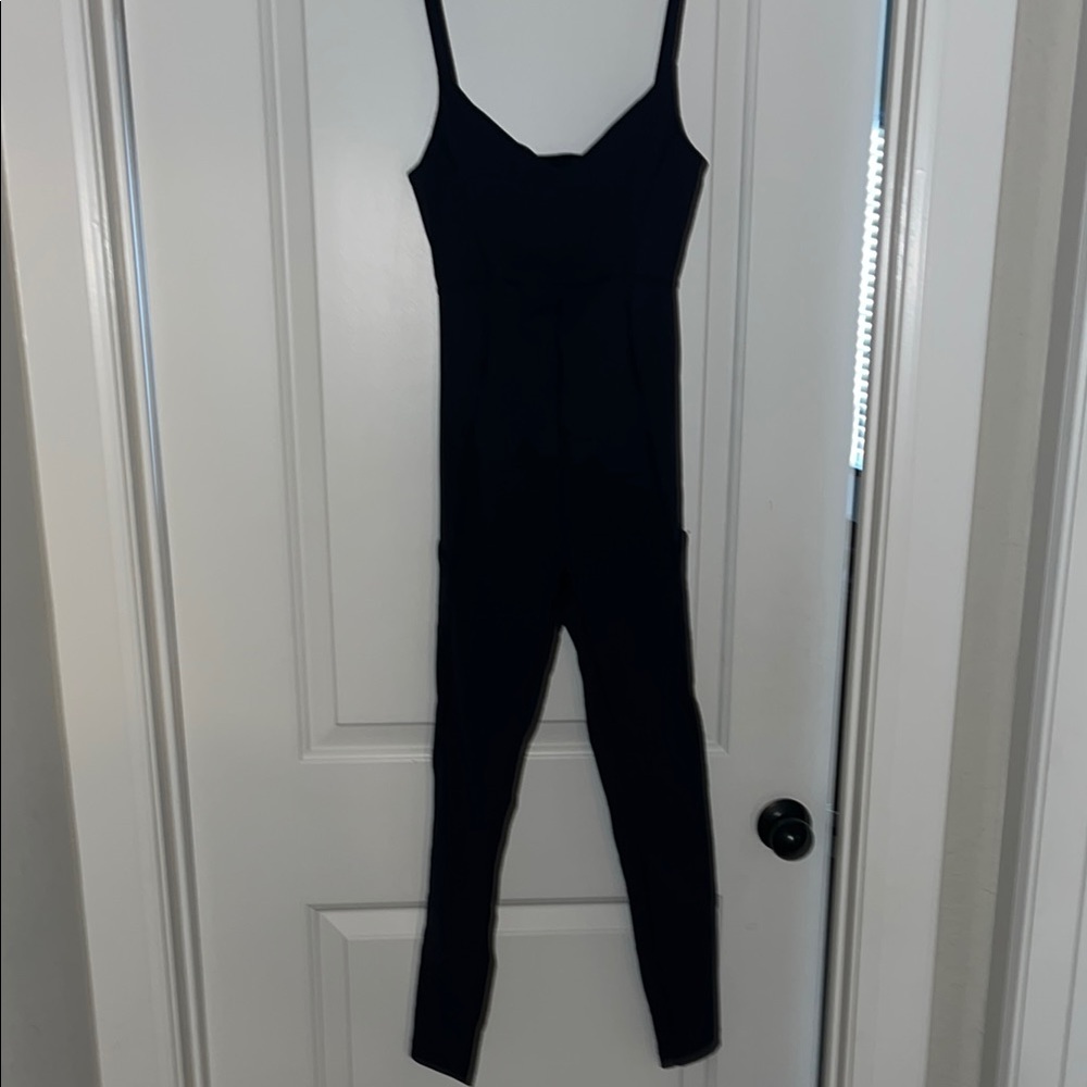 Outdoor Voices Black Jumpsuit Sleek Minimalist Design